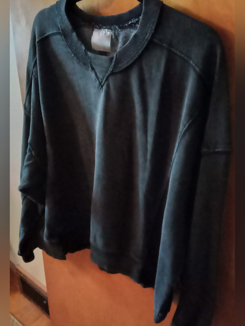 FP Movement by Free People Washed Black Intercept Crewneck Sweatshirt